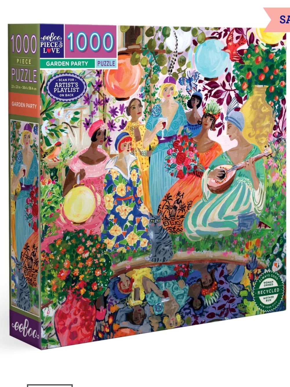 EeBoo Garden Party 1000-Piece Puzzle